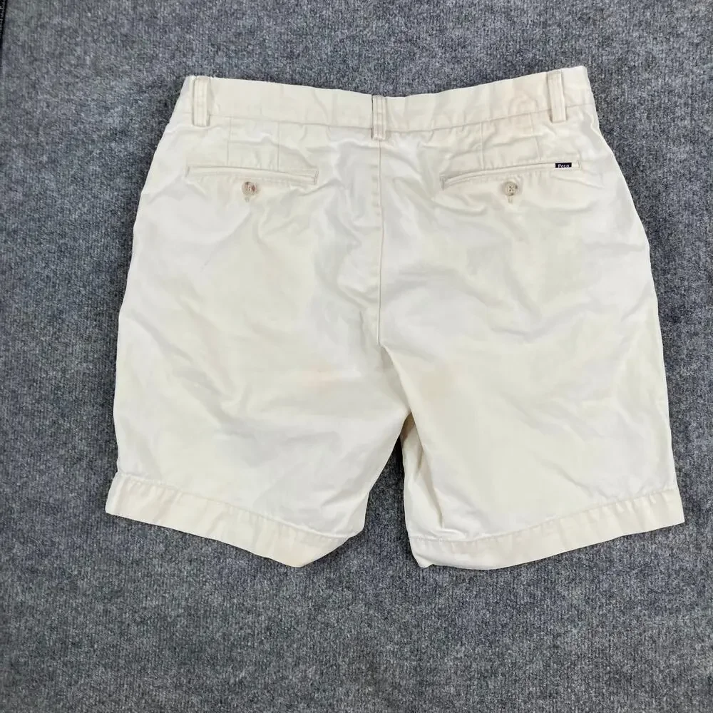Polo Ralph Lauren Shorts Mens 35 White Chino Casual Classic Fit Preppy‎
